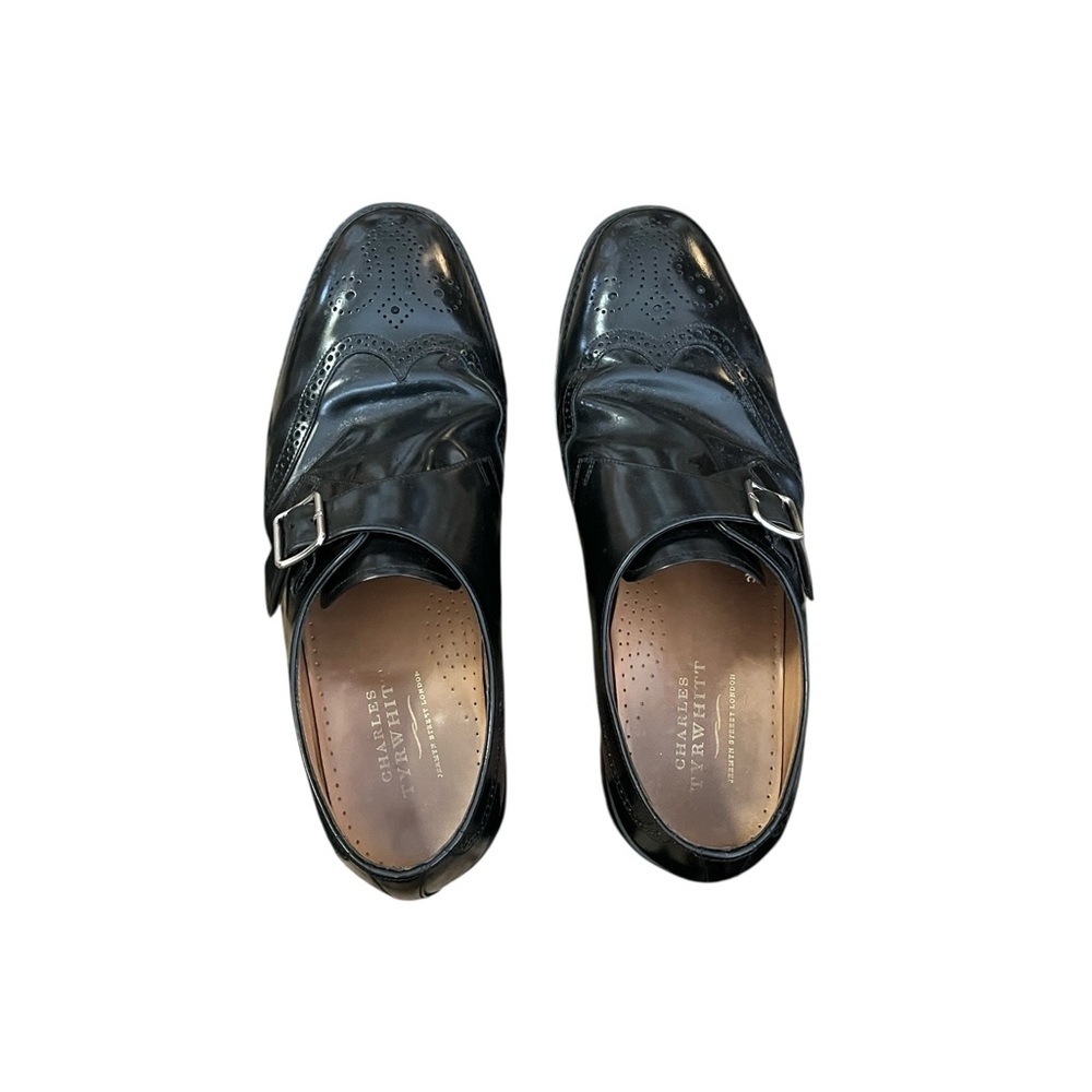 Charles Tyrwhitt “Compton” Single Monk Strap Shoes Size 9 - Picture 2 of 8